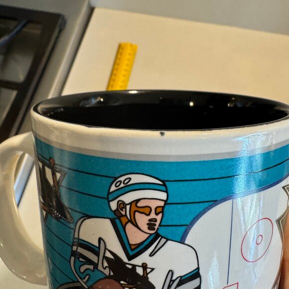 vintage san jose sharks ceramic mug made in korea - Picture 8 of 14